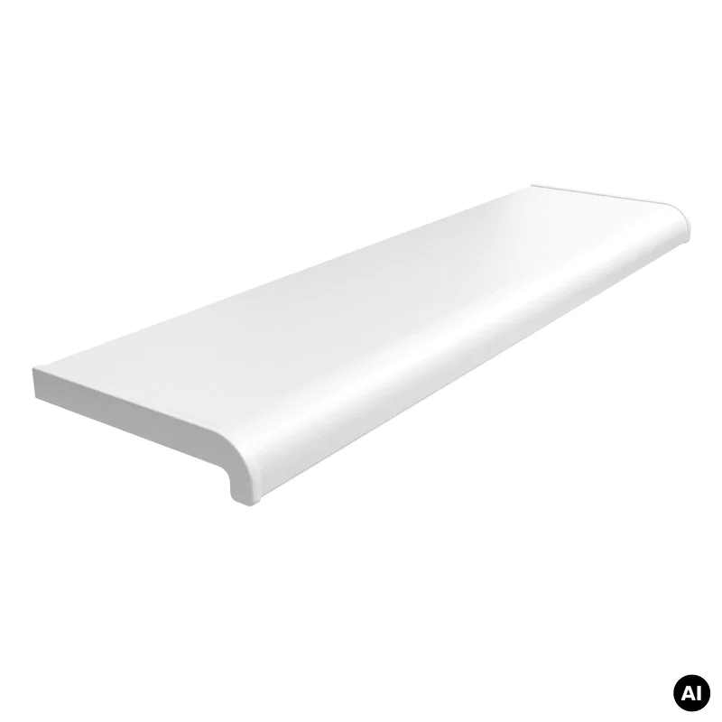 Parapet komorowy PCV Softline 150 mm Biały, 800.9016.150.01