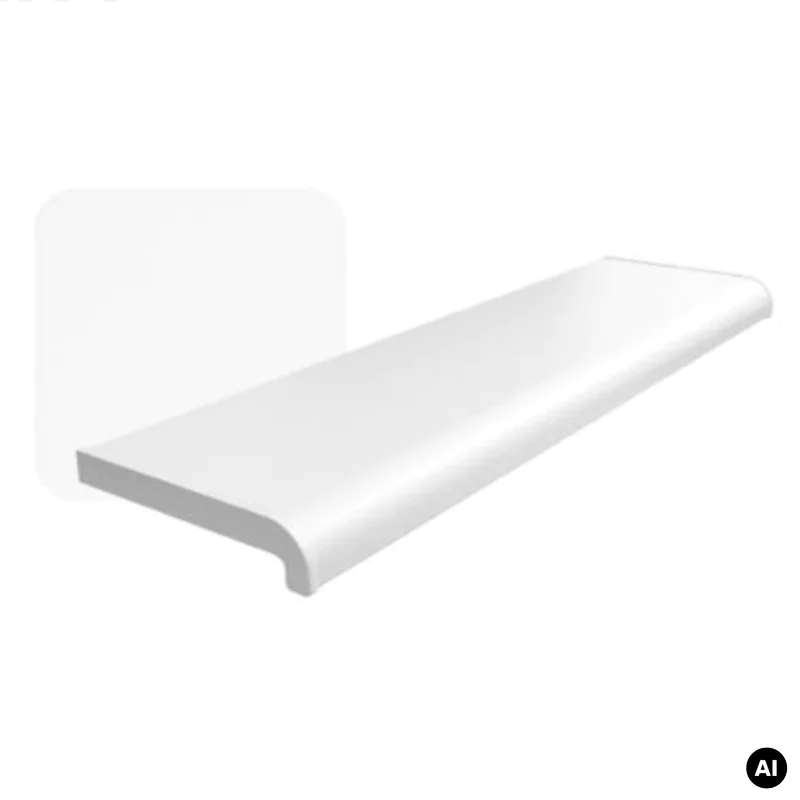 Parapet komorowy PCV Softline 150 mm Biały, 800.9016.150.01