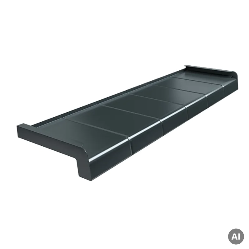 Parapet zewnętrzny Alupłytka 100-400mm Antracyt 7016, 800.