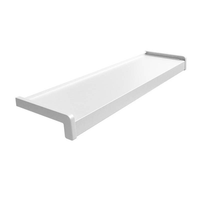 Parapet zewnętrzny aluminiowy 100-400mm Biały RAL 9016, 800.9016.100.02