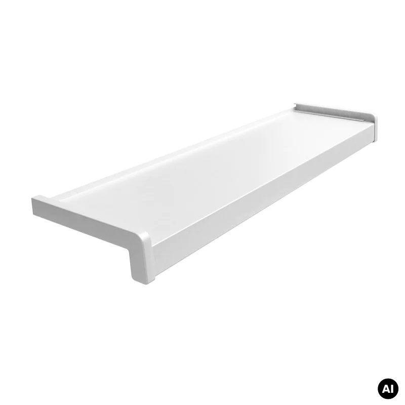 Parapet zewnętrzny aluminiowy 100-400mm Biały RAL 9016, 80