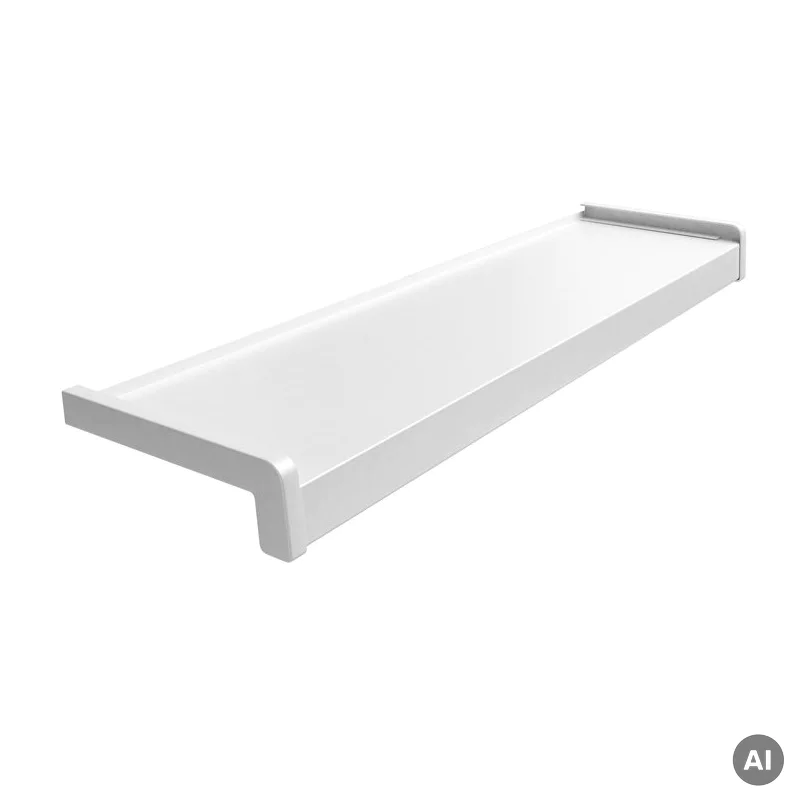 Parapet zewnętrzny aluminiowy 100-400mm Biały RAL 9016, 80