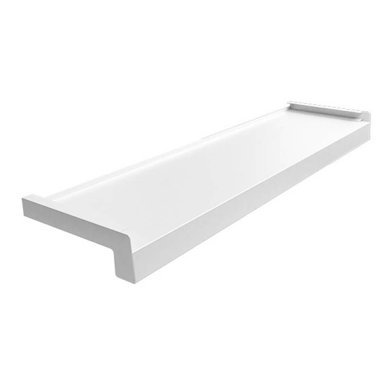 Parapet zewnętrzny stalowy Standard 100-400mm Biały, 800.9016.100.01
