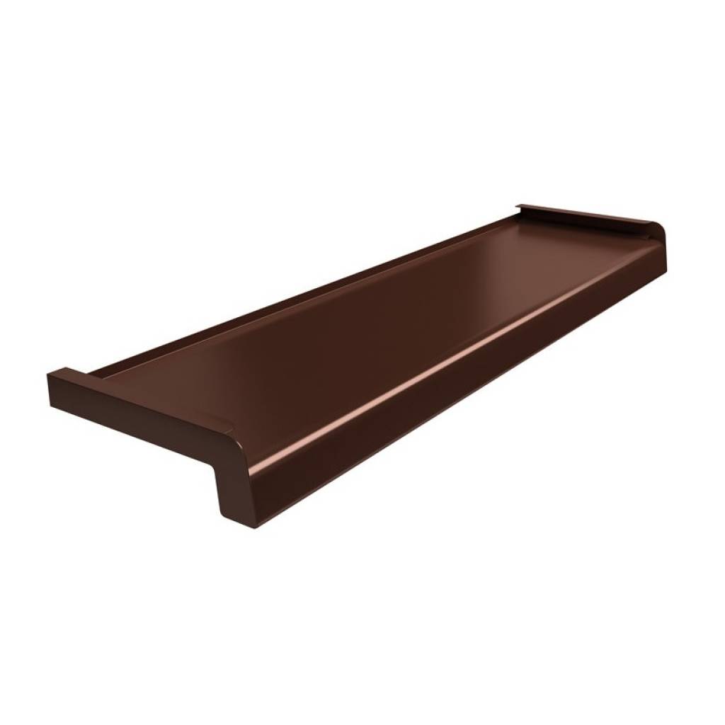 Parapet zewnętrzny stalowy Softline 100-400mm Brąz RAL 8017, 800.8017.100.SF