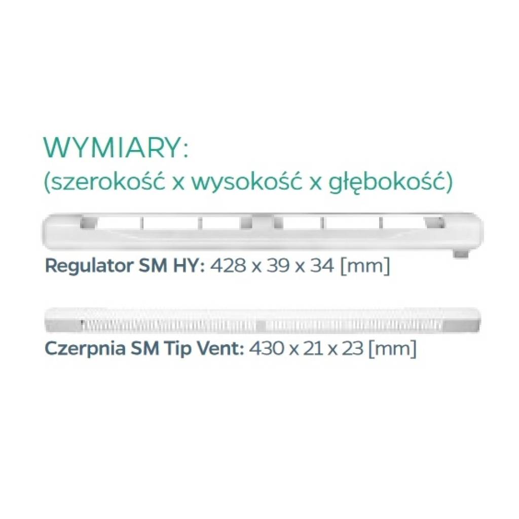 Nawiewnik SM HY Higrosterowany okienny biały, 10502206