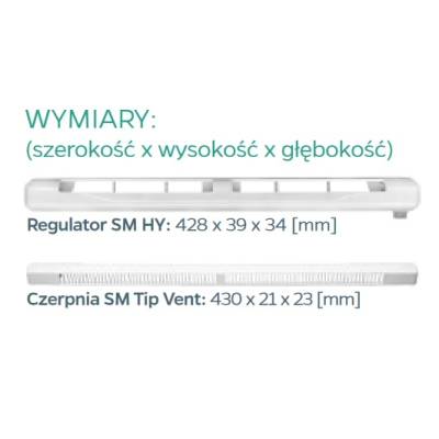 Nawiewnik SM HY Higrosterowany okienny biały, 10502206