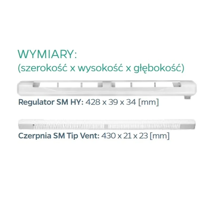 Nawiewnik SM HY Higrosterowany okienny biały, 10502206 - 2