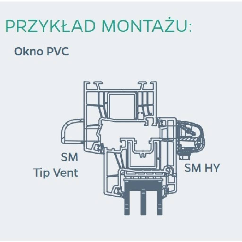 Nawiewnik SM HY Higrosterowany okienny biały, 10502206
