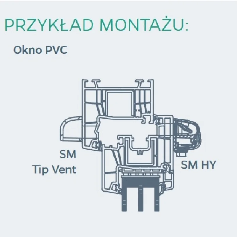 Nawiewnik SM HY Higrosterowany okienny biały, 10502206 - 3
