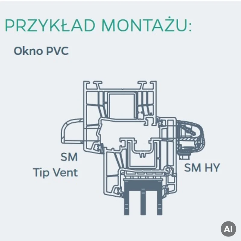 Nawiewnik SM HY Higrosterowany okienny biały, 10502206 - 3