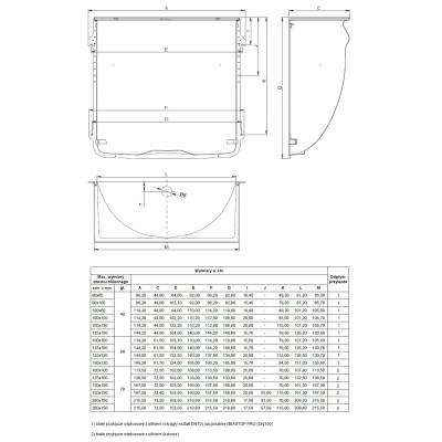 Doświetlacz piwniczny MULTINORM 3w1 125x100x40 z rusztem kratowym 30/30, 10864536