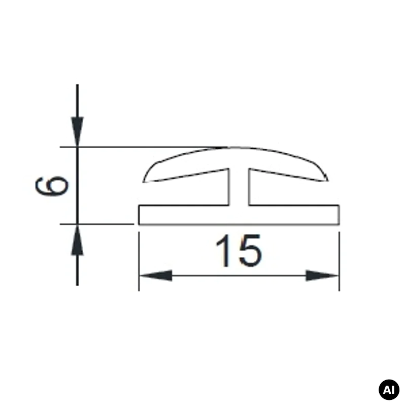 Łącznik parapetu zewnętrznego gumowy brązowy, 800.LACZNI
