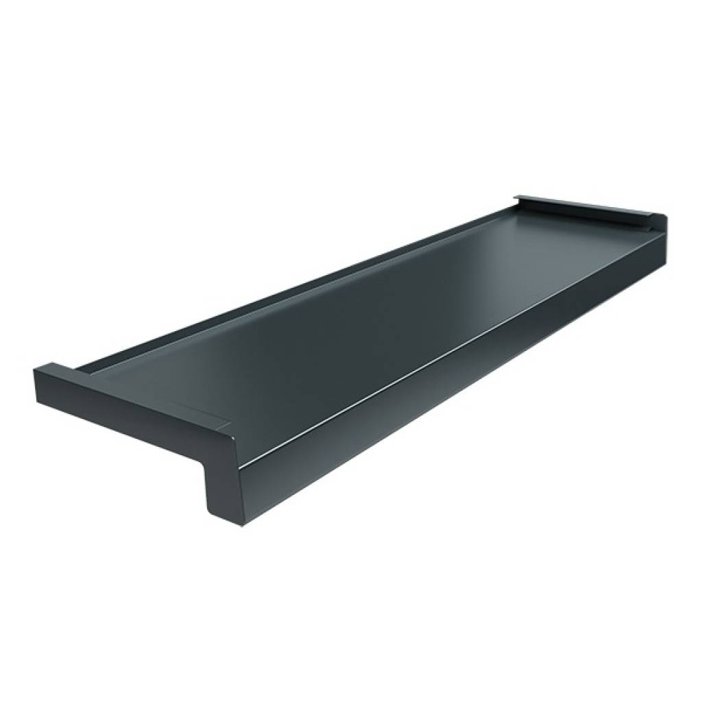 Parapet zewnętrzny stalowy Standard 100-400mm Antracyt RAL 7016, 800.7016.100.01