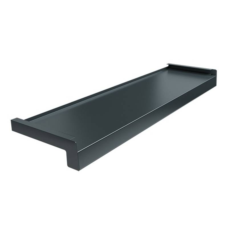 Parapet zewnętrzny stalowy Standard 100-400mm Antracyt RAL 7016, 800.7016.100.01