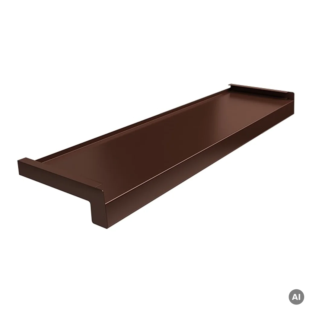 Parapet stalowy Brąz 8017