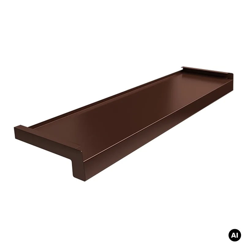 Parapet zewnętrzny stalowy Standard 100-400mm Brąz RAL 801