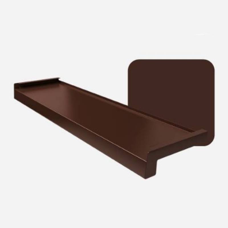Parapet zewnętrzny stalowy Standard 100-400mm Brąz RAL 8017, 800.8017.100.01