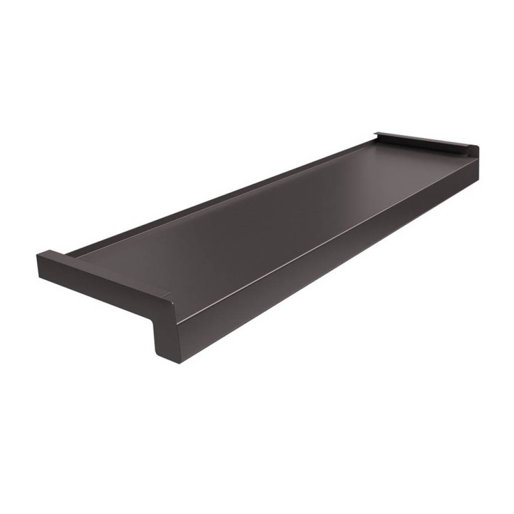 Parapet zewnętrzny stalowy Standard 100-400mm Brąz RAL 8019, 800.8019.100.01