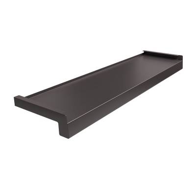Parapet zewnętrzny stalowy Standard 100-400mm Brąz RAL 8019, 800.8019.100.01