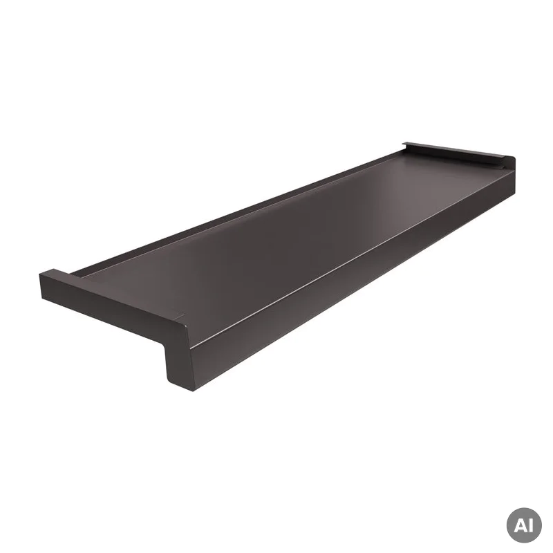 Parapet zewnętrzny stalowy Standard 100-400mm Brąz RAL 801