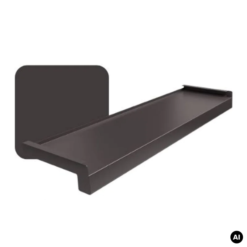 Parapet zewnętrzny stalowy Standard 100-400mm Brąz RAL 801