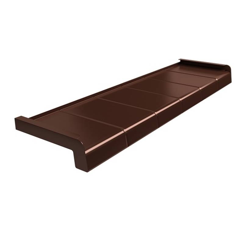 Parapet zewnętrzny Alupłytka 100-400mm Brąz RAL 8017, 800.8017.100.04