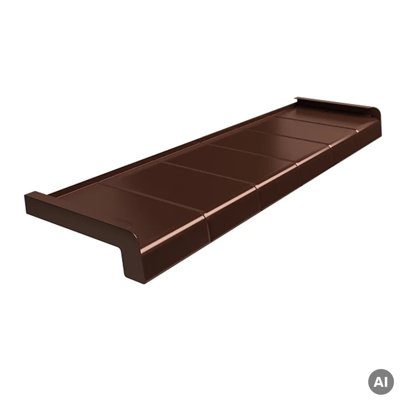 Parapet zewnętrzny Alupłytka 100-400mm Brąz RAL 8017, 800