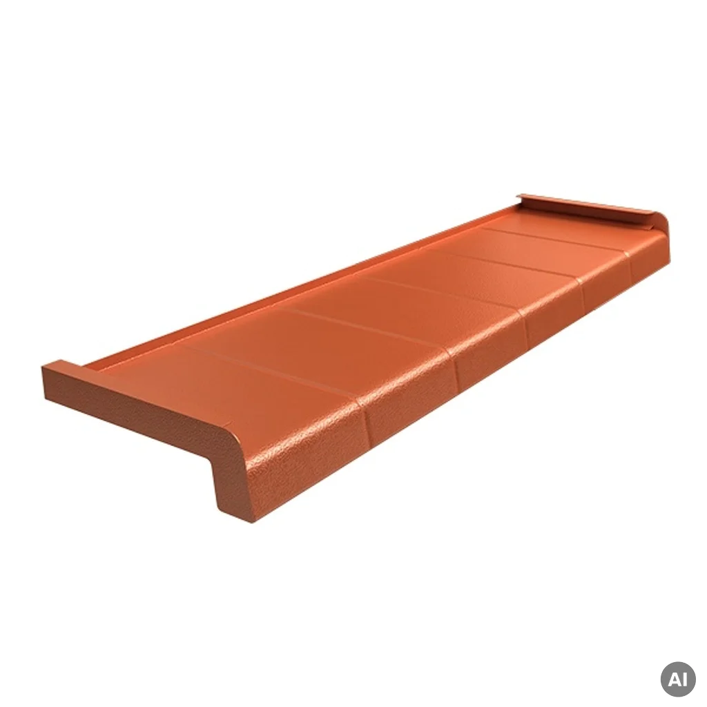 Parapet alu płytka cegła
