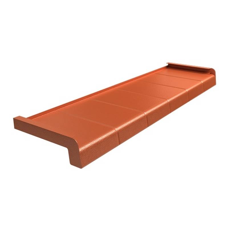 Parapet zewnętrzny Alupłytka 100-400mm Cegła, 800.CEG.100.04