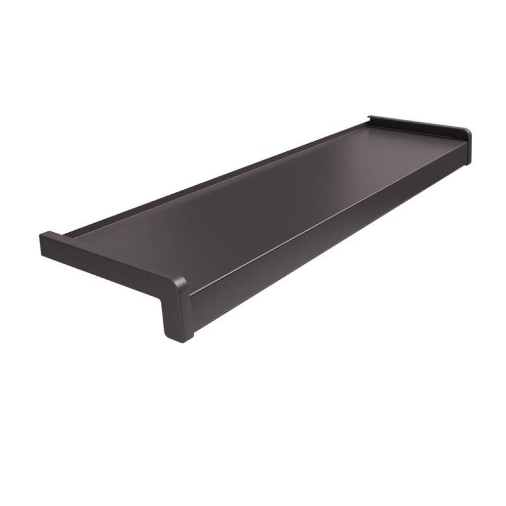 Parapet zewnętrzny aluminiowy 100-400mm Brąz RAL 8019, 800.8019.100.02