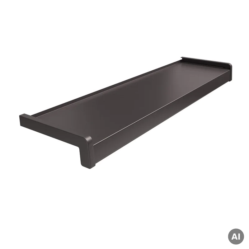 Parapet zewnętrzny aluminiowy 100-400mm Brąz RAL 8019, 800