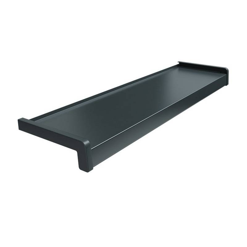 Parapet zewnętrzny aluminiowy 100-400mm Antracyt RAL 7016, 800.7016.100.02