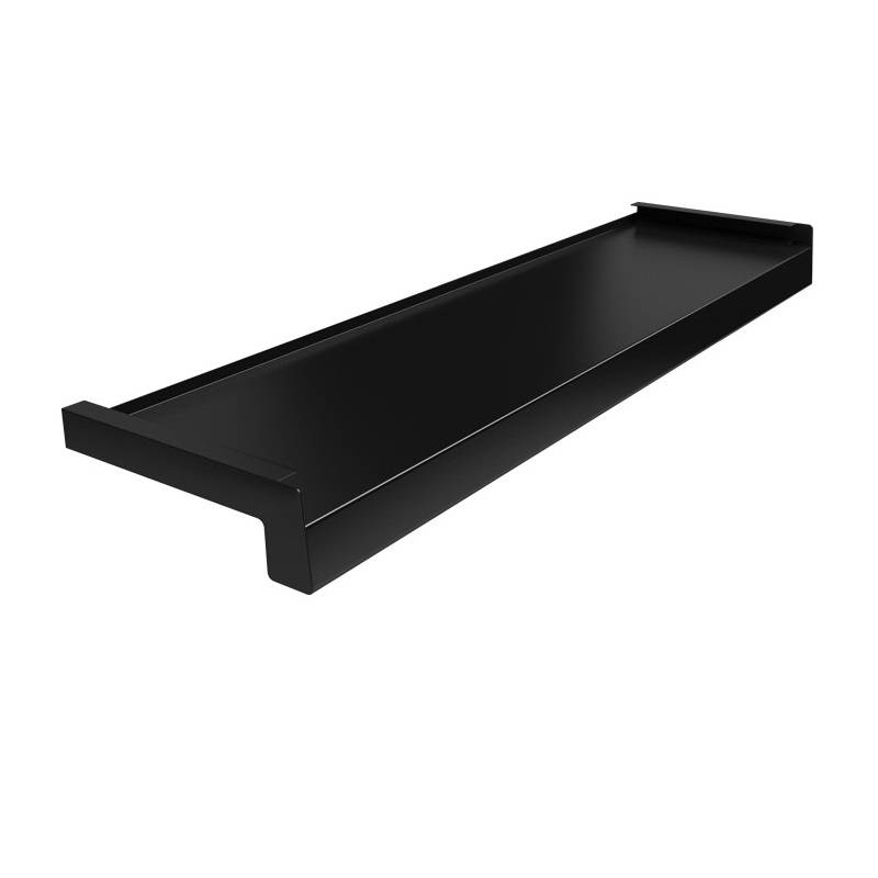 Parapet zewnętrzny aluminiowy 100-400mm Czarny RAL 9005, ALU9005L100