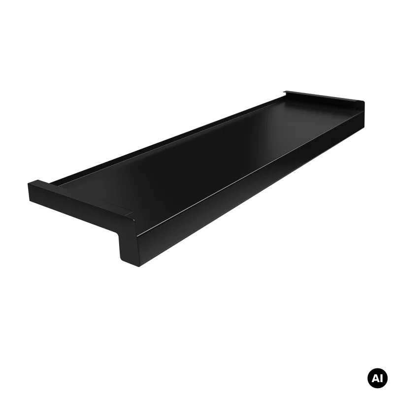Parapet zewnętrzny aluminiowy 100-400mm Czarny RAL 9005, AL
