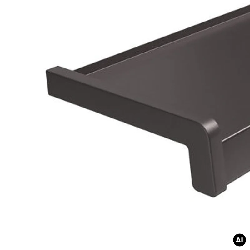 Zakończenia BRĄZOWE RAL 8019 300mm do parapetu zewnętrzne