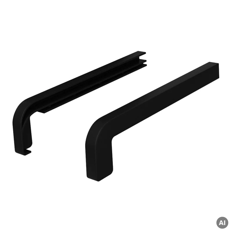 Zakończenia CZARNE RAL 9005 300mm do parapetu zewnętrznego