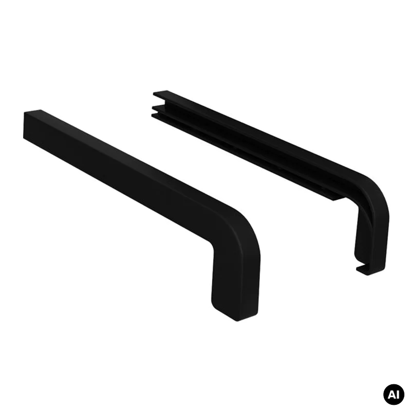 Zakończenia CZARNE RAL 9005 300mm do parapetu zewnętrznego