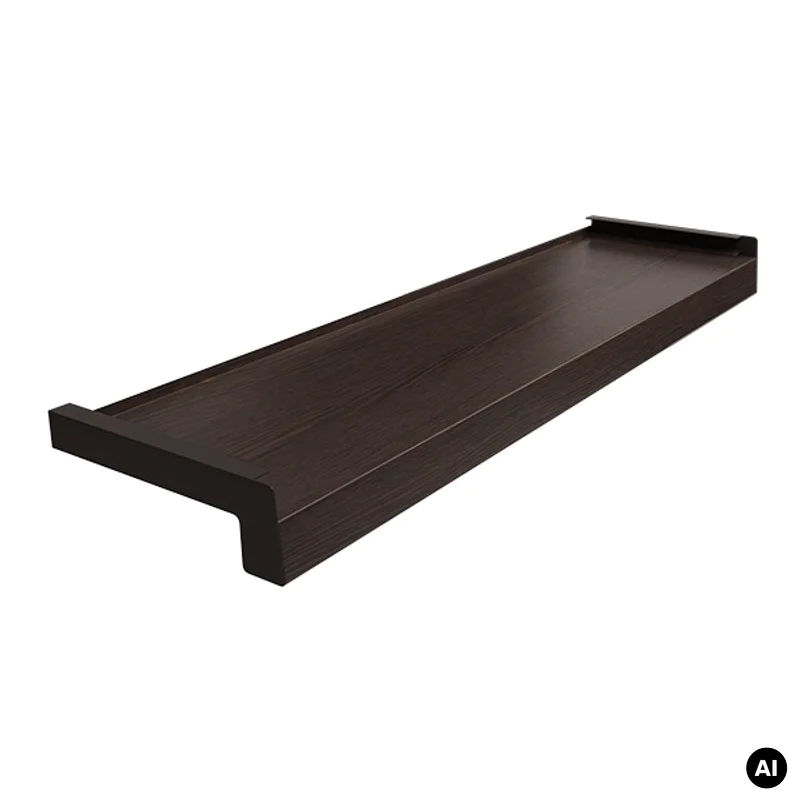 Parapet zewnętrzny stalowy Standard 100-400mm Wenge, 800.WE