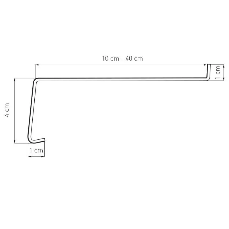 Parapet zewnętrzny stalowy Standard 100-400mm Czarny RAL 90