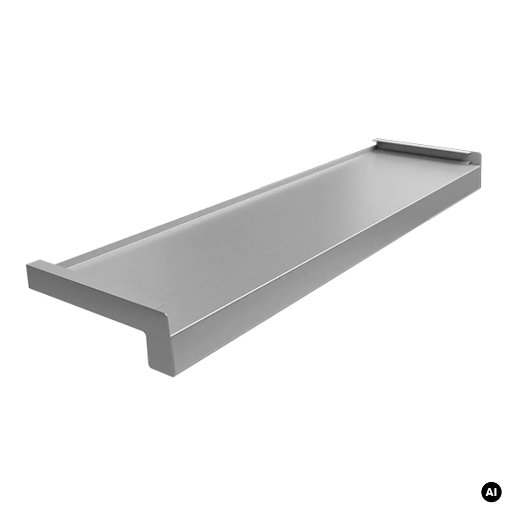 Parapet stalowy Srebrny 9006