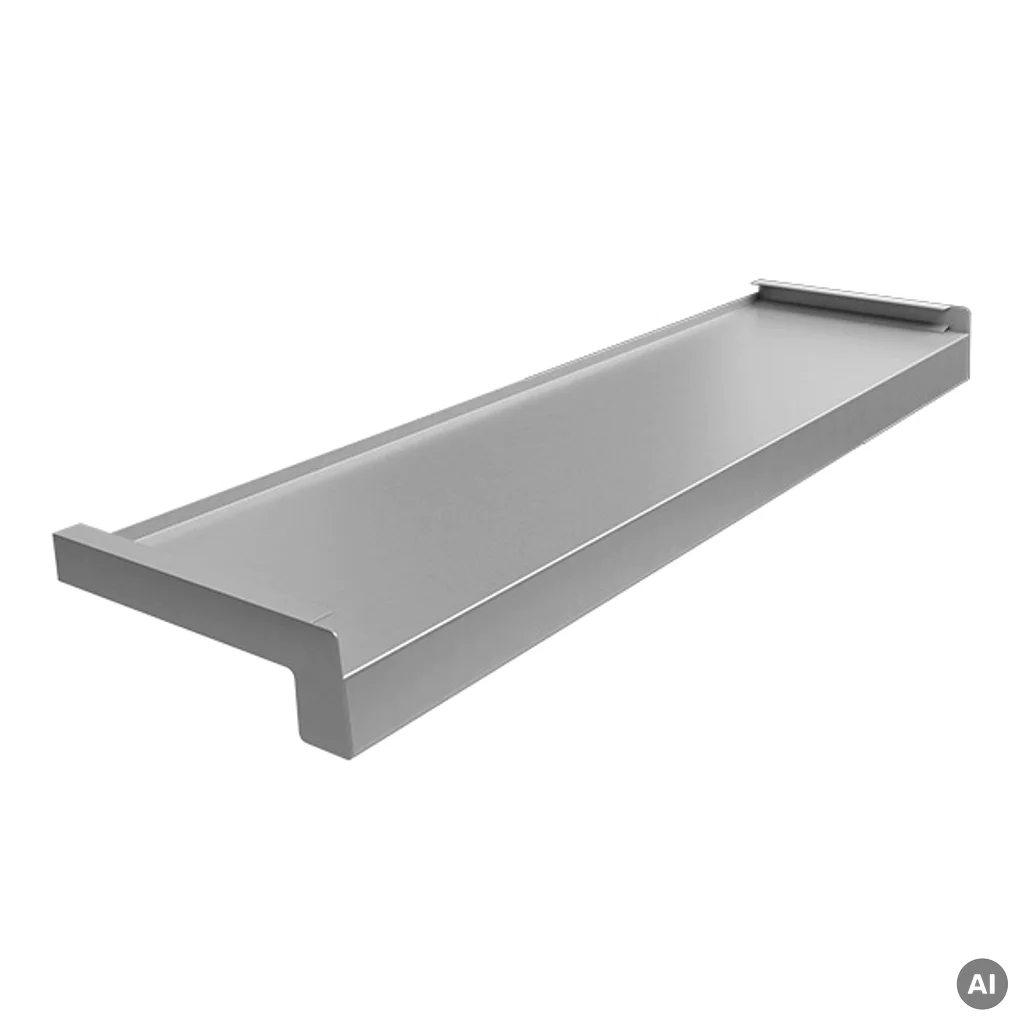 Parapet stalowy Srebrny 9006
