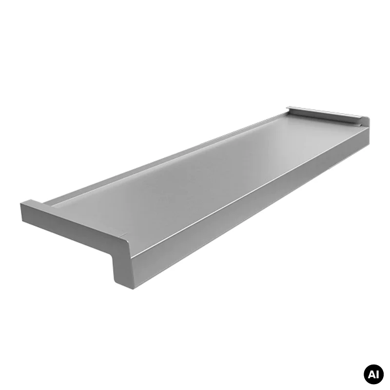 Parapet zewnętrzny stalowy Standard 100-400mm Srebrny RAL 9