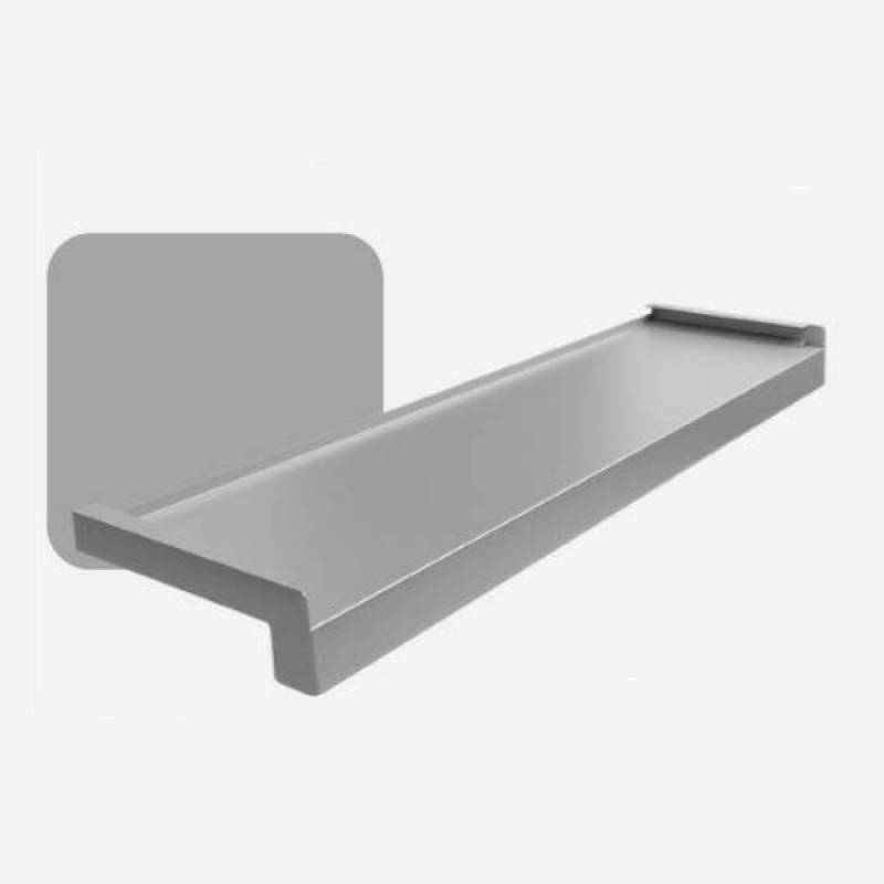 Parapet zewnętrzny stalowy Standard 100-400mm Srebrny RAL 9006, 800.9006.100.01