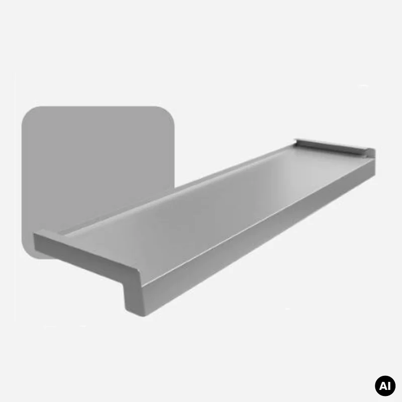 Parapet zewnętrzny stalowy Standard 100-400mm Srebrny RAL 9