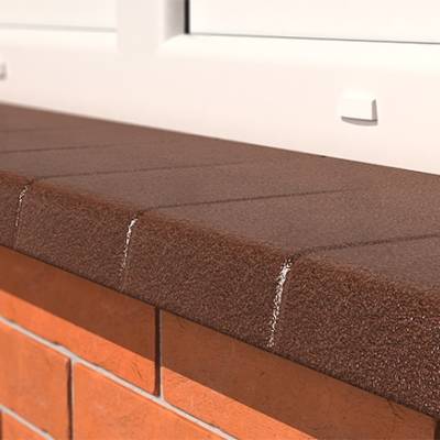 Parapet zewnętrzny Alupłytka 200mm Miedź Antyczna, 800.MIE.200.04