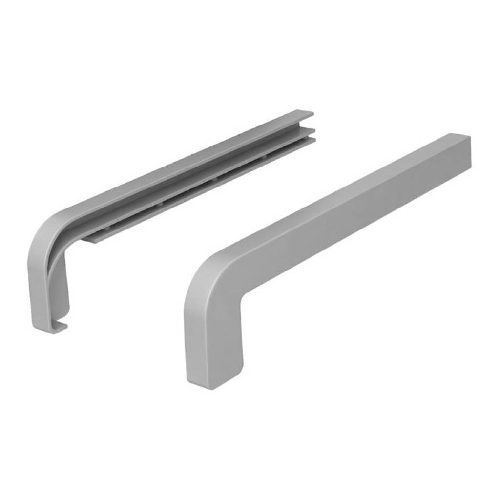 Zakończenia SREBRNE RAL 9006 300mm do parapetu zewnętrznego Standard, 800.9006.00.02