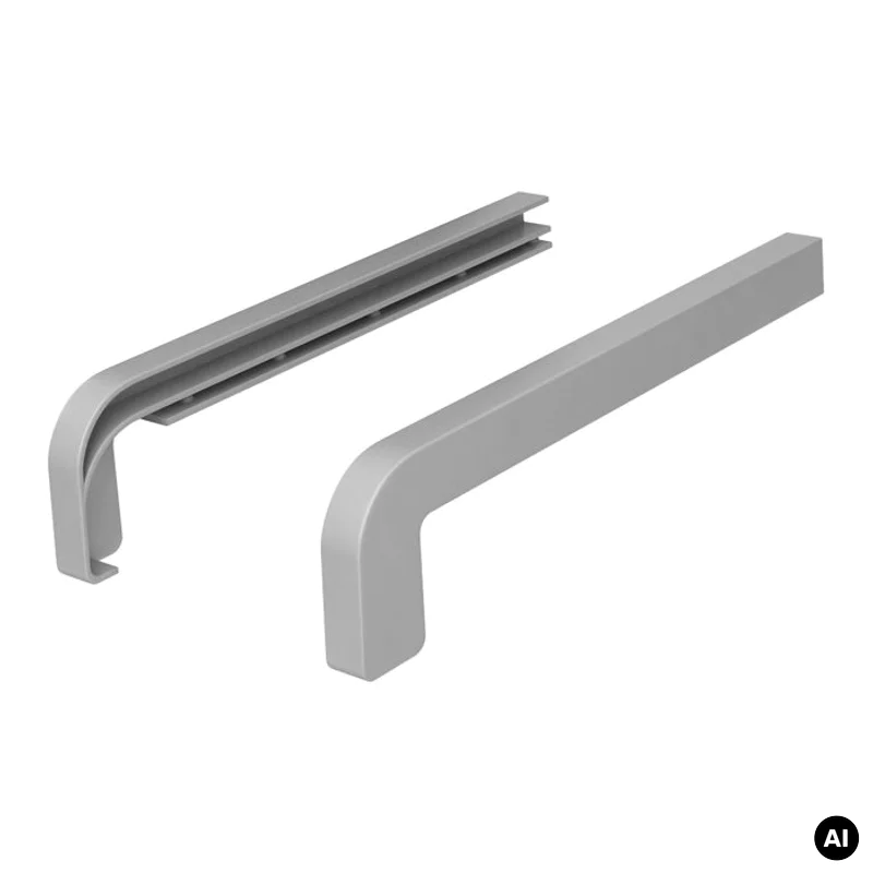 Zakończenia SREBRNE RAL 9006 300mm do parapetu zewnętrzneg