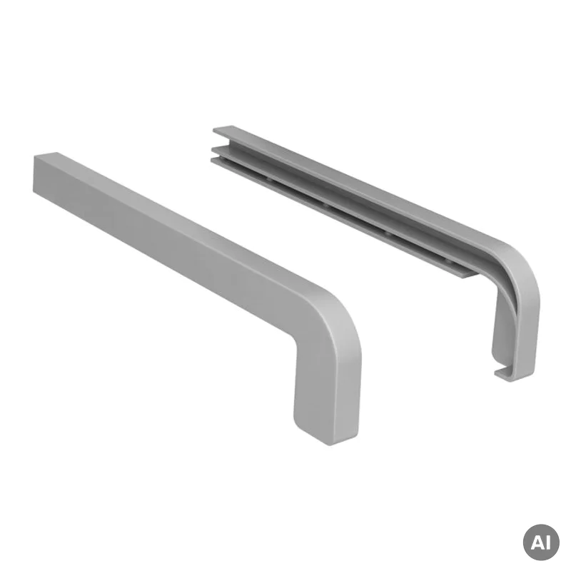 Zakończenia SREBRNE RAL 9006 300mm do parapetu zewnętrzneg