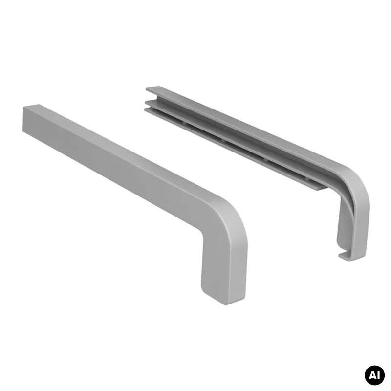 Zakończenia SREBRNE RAL 9006 400mm do parapetu zewnętrzneg