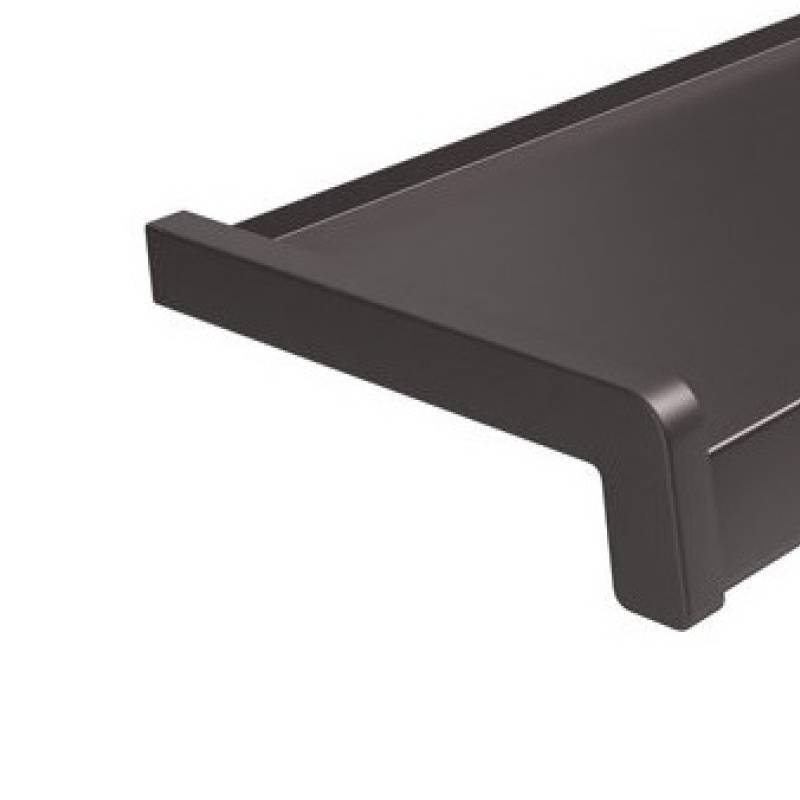 Zakończenia BRĄZOWE RAL 8019 400mm do parapetu zewnętrznego Standard, 800.8019.00.04